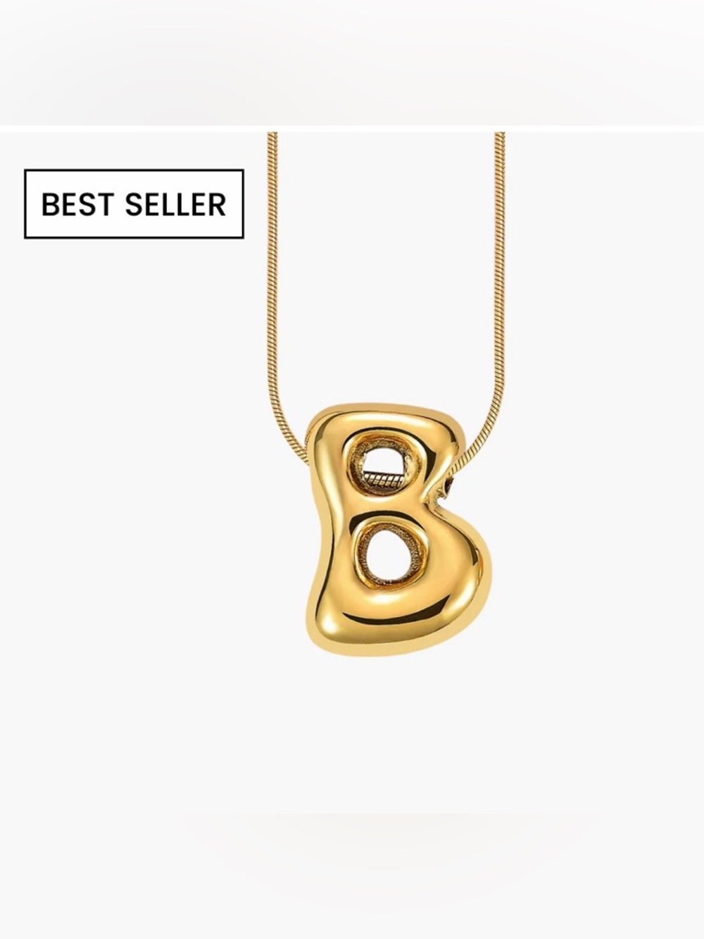 NWT Cape Diablo by Anthropologie Bubble Initial Necklace “B”